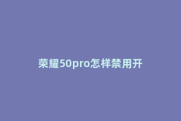 荣耀50pro怎样禁用开发者模式 荣耀50pro怎么打开开发者选项