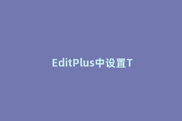 EditPlus中设置Tab用空格替换的操作过程 editplus换行时候自动空格