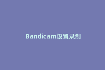 Bandicam设置录制视频尺寸的操作流程 bandicam视频格式