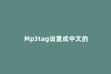 Mp3tag设置成中文的图文步骤 mp3tag怎么转换格式