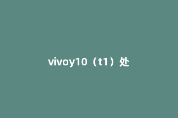 vivoy10（t1）处理器怎么样 vivo10系统怎么样
