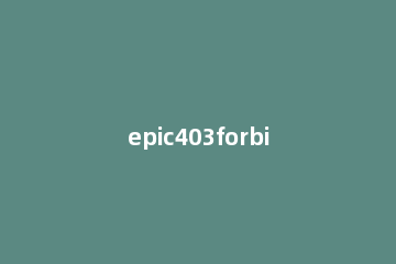 epic403forbidden意思详情 epic出现403 forbidden