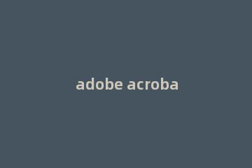 adobe acrobat reader dc怎么压缩pdf?adobe acrobat reader dc压缩pdf的方法