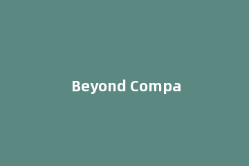 Beyond Compare合并源代码文件的图文方法
