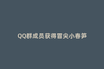 QQ群成员获得冒尖小春笋互动标识的详细方法 qq群标识小春笋会消失吗