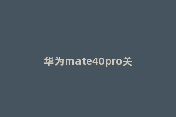 华为mate40pro关闭wifi怎么自动更新系统 华为mate40pro如何关闭系统更新