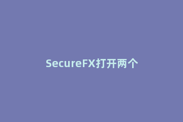 SecureFX打开两个窗口方法 securefx本地窗口远程窗口同时显示