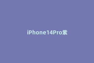 iPhone14Pro紫色和黑色应该选哪个 iphone11pro有紫色吗