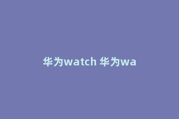 华为watch 华为watch3pro new
