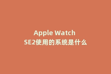 Apple Watch SE2使用的系统是什么