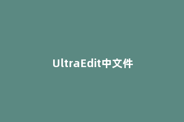 UltraEdit中文件替换回车符的具体流程介绍 ultraedit更改字符集