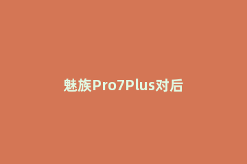 魅族Pro7Plus对后台应用进行管理的图文操作内容 魅族pro7plus后屏设置