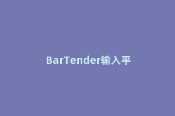 BarTender输入平方立方或多次方符号的操作方法