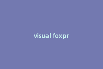 visual foxpro怎么设置默认目录