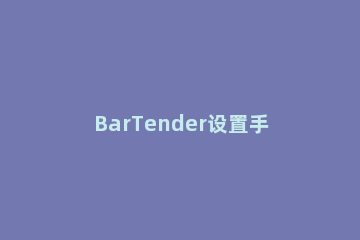 BarTender设置手动输入数据的操作步骤 bartender数据导入