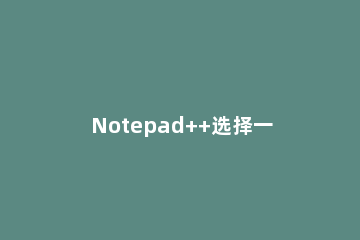 Notepad++选择一竖行代码并替换的操作方法 notepad如何替换换行