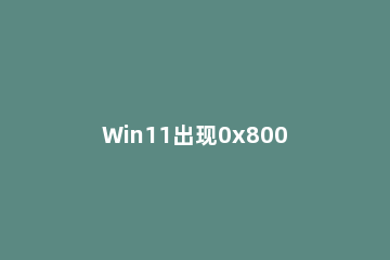 Win11出现0x800f0950怎么办 windows10错误代码0x800f081f