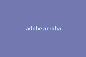 adobe acrobat x pro怎么添加签名