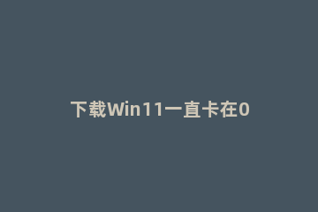 下载Win11一直卡在0%怎么办 windows11下载一直是0