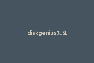 diskgenius怎么用,小猪教您diskgenius怎么用 diskgenius使用说明