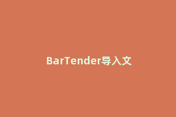 BarTender导入文本文档的图文步骤 bartender文档用什么打开