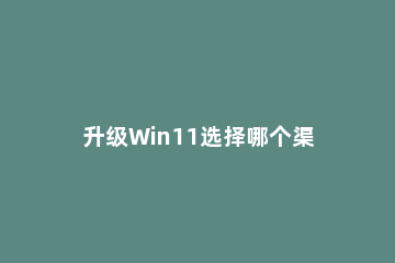 升级Win11选择哪个渠道 升级Win11哪个渠道最好