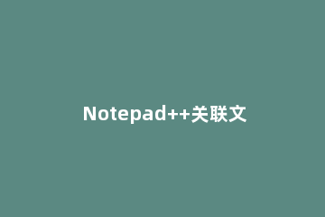 Notepad++关联文本的图文方法 notepad++用法