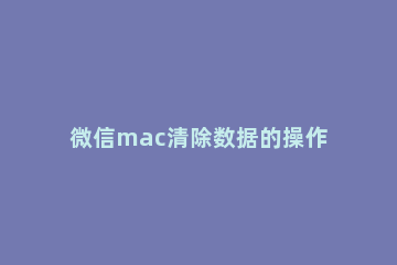 微信mac清除数据的操作步骤 mac微信怎么清理聊天记录