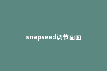snapseed调节画面倾斜程度的操作方法 snapseed怎么调整清晰度
