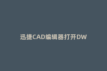 迅捷CAD编辑器打开DWG文件的操作步骤 dwg文件变成快捷方式