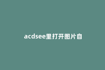 acdsee里打开图片自动缩放图片的处理技巧 acdsee怎么缩小图片大小