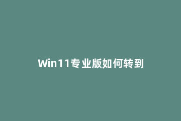Win11专业版如何转到Win11 ltsc企业版