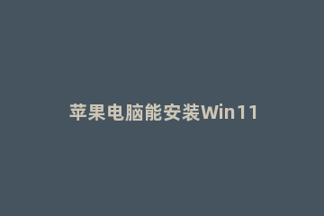 苹果电脑能安装Win11系统吗 苹果电脑全系无法升级Win11系统