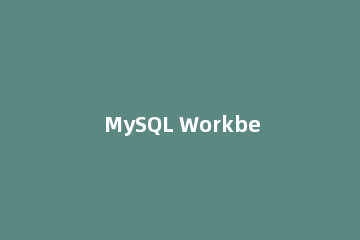 MySQL Workbench对数据库进行逆向工的操作教程