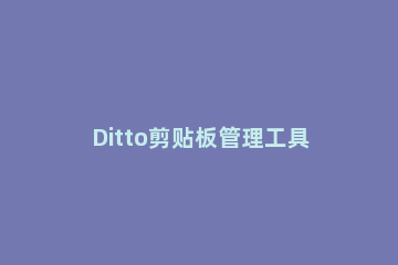 Ditto剪贴板管理工具怎么用