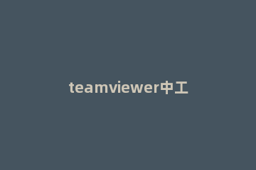 teamviewer中工具栏查看菜单的方法步骤 teamviewer怎么右键