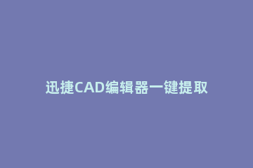 迅捷CAD编辑器一键提取CAD文件中文字的相关操作教程 cad提取文字插件