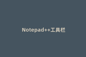Notepad++工具栏图标变大的操作方法 notepad++怎么把字体调大