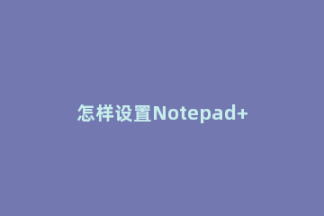怎样设置Notepad++全局字体大小?Notepad++全局字体大小设置教程方法分享