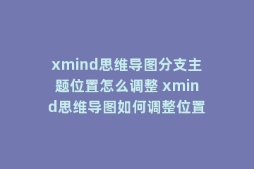 xmind思维导图分支主题位置怎么调整 xmind思维导图如何调整位置