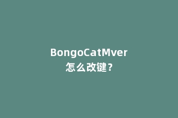 BongoCatMver怎么改键？