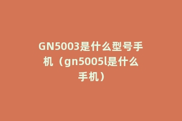 GN5003是什么型号手机（gn5005l是什么手机）