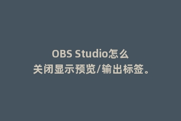 OBS Studio怎么关闭显示预览/输出标签。