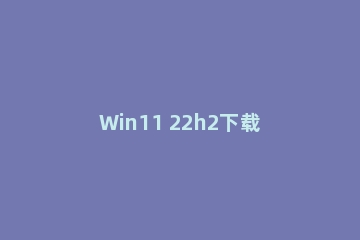 Win11 22h2下载
