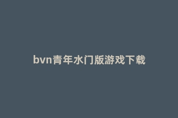 bvn青年水门版游戏下载