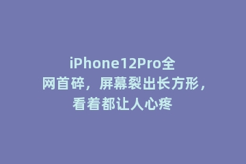 iPhone12Pro全网首碎，屏幕裂出长方形，看着都让人心疼
