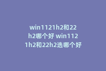 win1121h2和22h2哪个好 win1121h2和22h2选哪个好