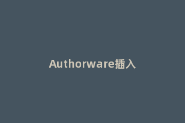 Authorware插入图片的简单操作教程 authorware制作欢迎浏览图片